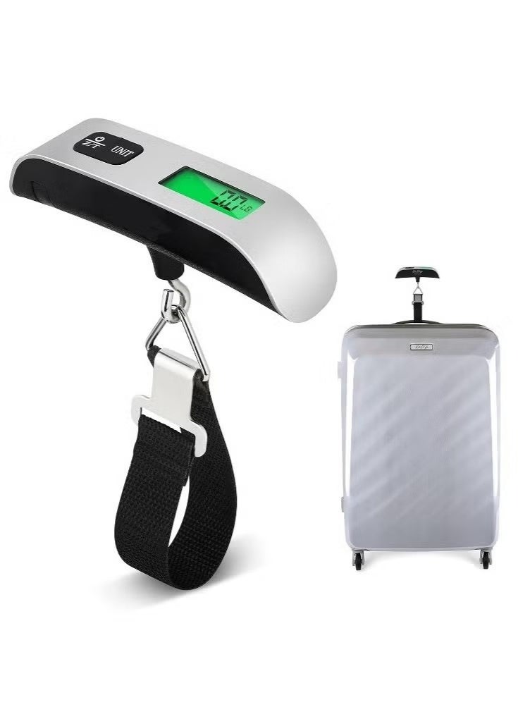 Portable digital luggage scale with a 50kg/110lb capacity – backlit LCD display for easy reading – compact travel scale with sturdy straps for accurate weight measurement - Image 3