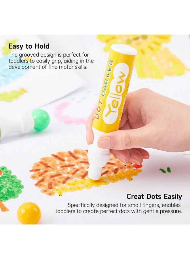 Shuttle Art 10 Colors Dot Marker Washable Non-Toxic Dot Marker For Children Early Education, Bingo Dabber For Creation With 1 Dot Activity Book - Image 4