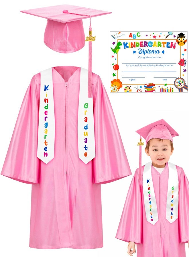 QZYL Kindergarten Graduation Cap and Gown, Unisex Congrats Grad Outfit with Tassel & Certificate for Preschool Kindergarten - Image 1