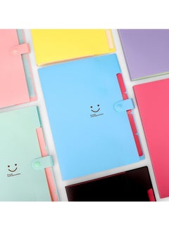 Generic Expanding File Folders, 2 Pack Plastic Letter A4 Paper Paper Organizer Folder with Labels with Snap Closure, Cute Folders with 5 Pockets for School Home Work Office  - Image 5