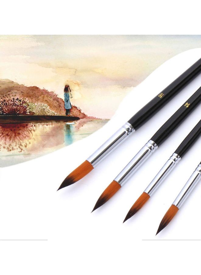 NIBEMINENT 9-Piece Sharp Water Colour Brush Set Black - Image 5