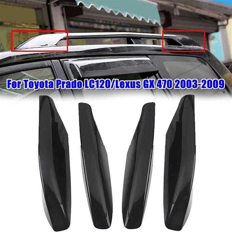 DEMULAX 4pcs Black Roof Rack Rail End Cover for Toyota and Lexus - Image 5