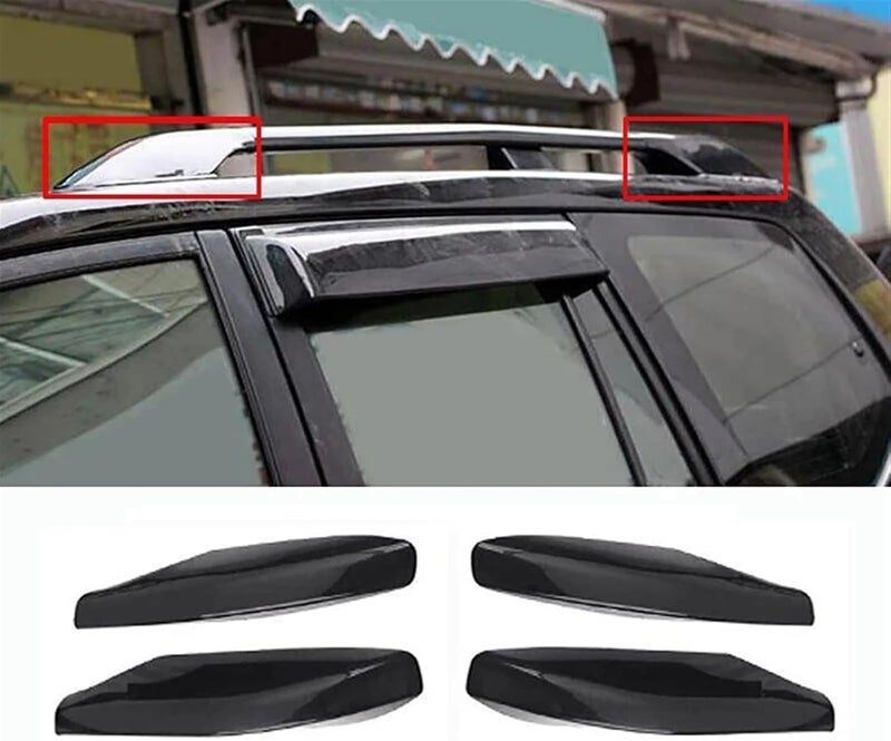 DEMULAX 4pcs Black Roof Rack Rail End Cover for Toyota and Lexus - Image 4