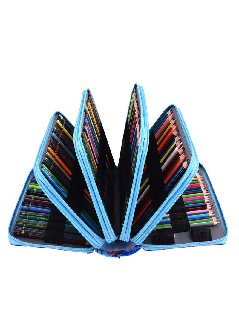 Multi layer 363 hole pencil case portable large capacity sketch coloring pencil case whole and distribution 363 hole green rose - Image 3