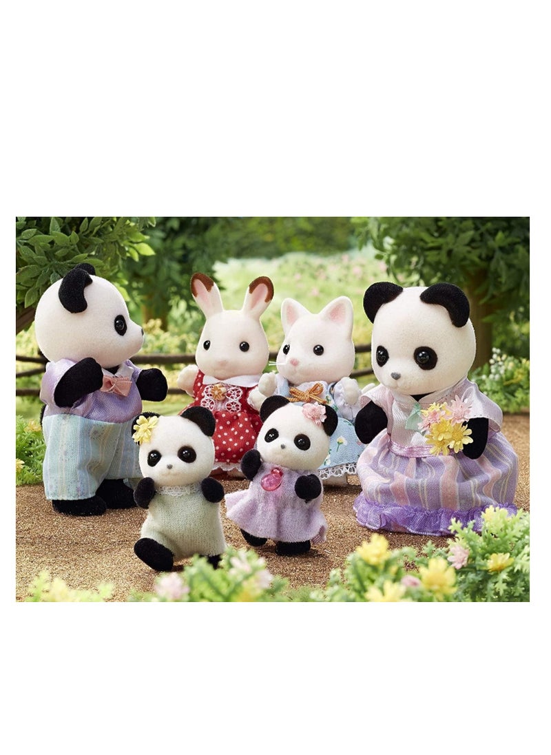 Epoch - Sylvanian Families Panda Family Doll Set - Complete Doll Family with Figurines for Playhouses - Image 1