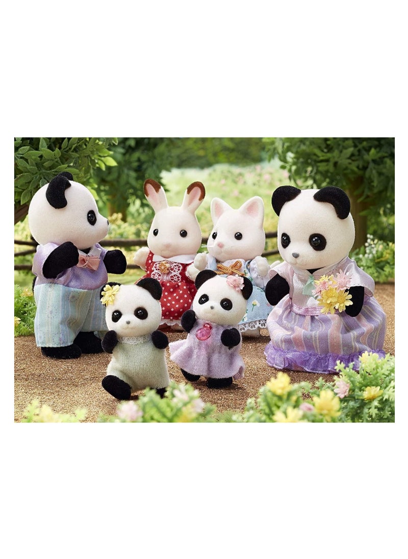 Epoch - Sylvanian Families Panda Family Doll Set - Complete Doll Family with Figurines for Playhouses - Image 1
