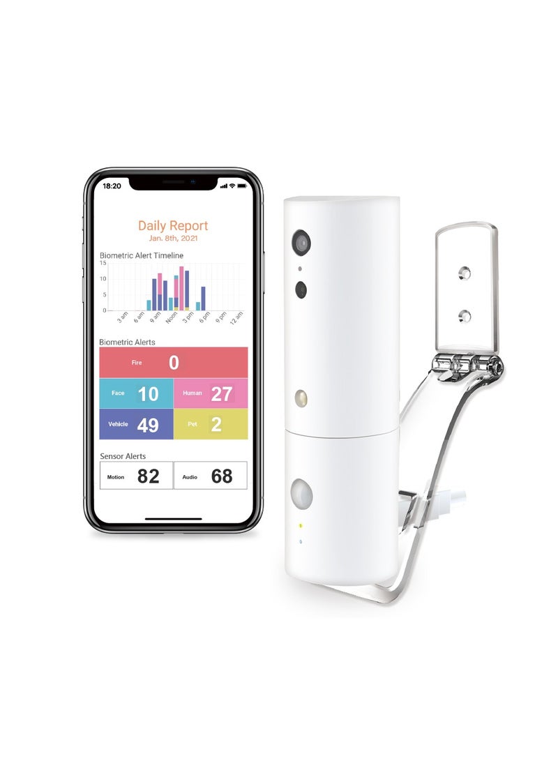 Amaryllo Smart Portable Security Camera with 240° Auto Tracking, Facial Recognition, Two-Way Audio, 256-Bit Encryption – Black - Image 1