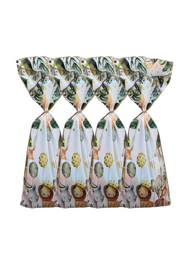 DYT 50 Pieces Jungle Safari Animal Party Treat Bags Wild One Candy Goodies Favor Gift Bags Animal for Jungle Safari Petting Zoo Farmhouse Theme Birthday Party Baby Shower - Image 5