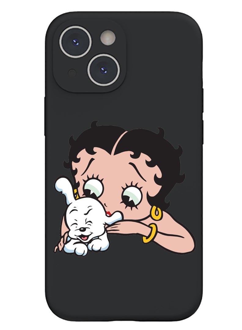 Theodor Protective Slim Fit Case Liquid Silicone Cover with Full Body Protection Anti-Scratch Shockproof Case For iPhone 15 Black  - Boxing Brooklyn black copy - Image 1