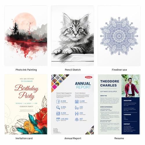 Anupam Ivory Paper - Acid Free - 25 Loose Sheets - 250 GSM - A4 - Art,Craft, Painting and Project Work - Image 4