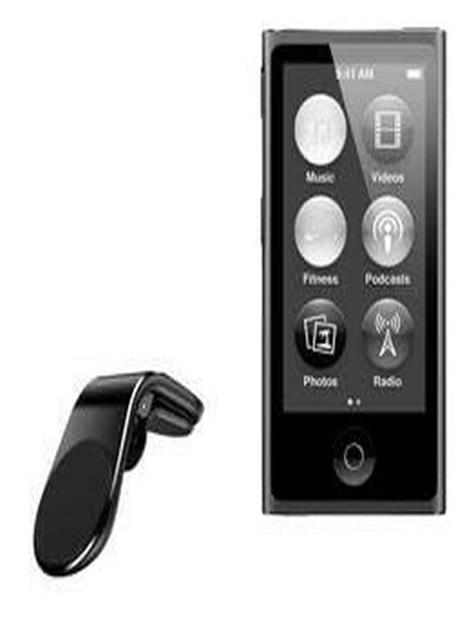 BoxWave حامل سيارة BoxWave متوافق مع iPod Nano (الجيل السابع 2012) - مشبك MagnetoMount، حامل هواء السيارة المعدني بقوة مغناطيسية قوية - أسود لامع - Image 1
