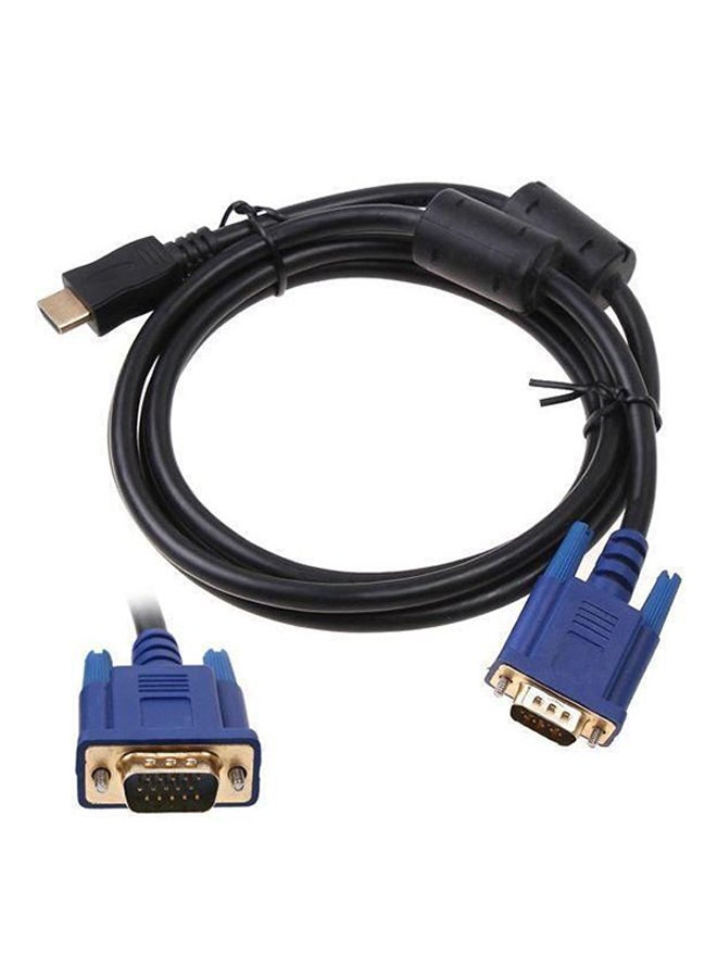 HDMI To VGA HD cable Black/Blue
