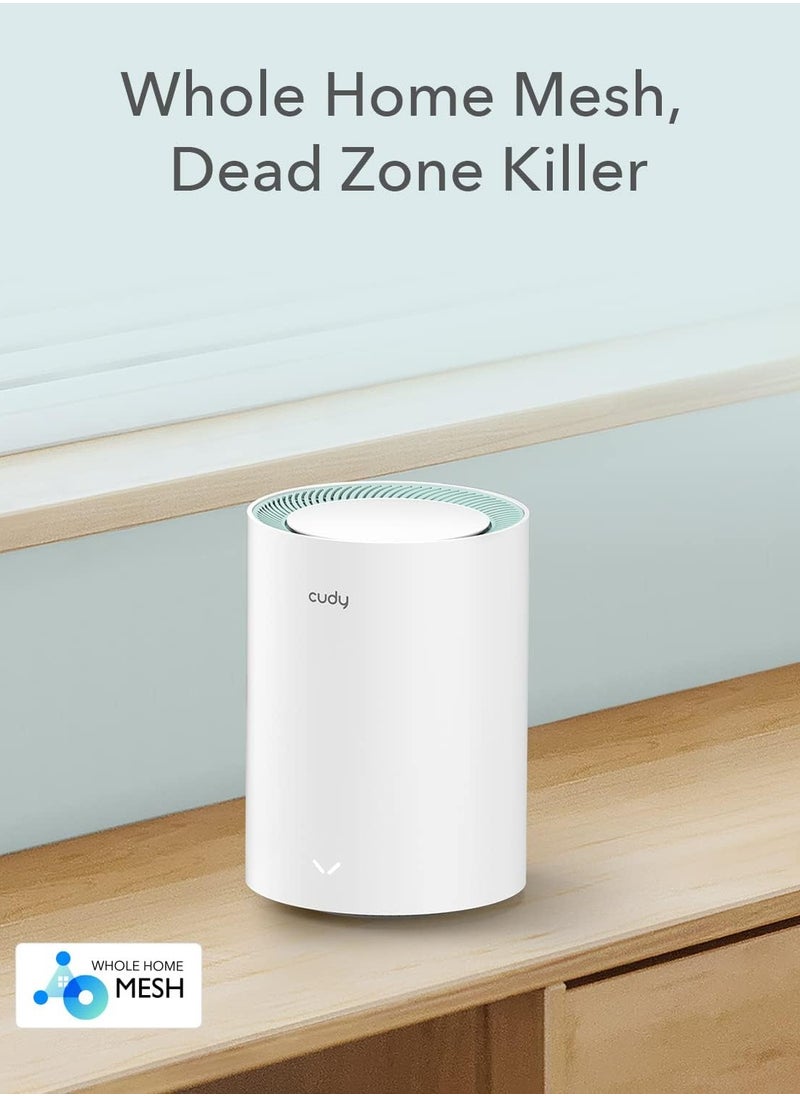 cudy AC1200 Gigabit Whole Mesh Wi-Fi System, Dual Band, Wi-Fi Extender, Gigabit Ports, High Gain Antennas, Cloudflare, Connect Up to 100 Devices  - Image 3
