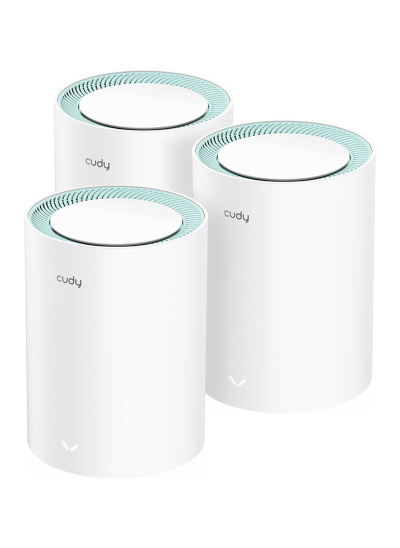 cudy AC1200 Gigabit Whole Mesh Wi-Fi System, Dual Band, Wi-Fi Extender, Gigabit Ports, High Gain Antennas, Cloudflare, Connect Up to 100 Devices  - Image 2