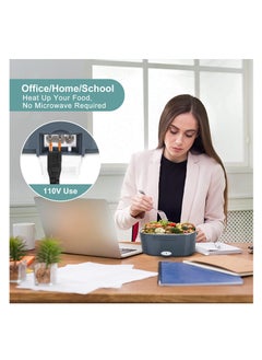 ARCOON ARCOON Electric Lunch Box Food Heater, 3 in 1 Ultra Quick Heated Lunch Boxes for Adults,  220/12V Portable Food Warmer for Car/Truck/Office With Fork Spoon and Insulated Carry Bag  - Image 3