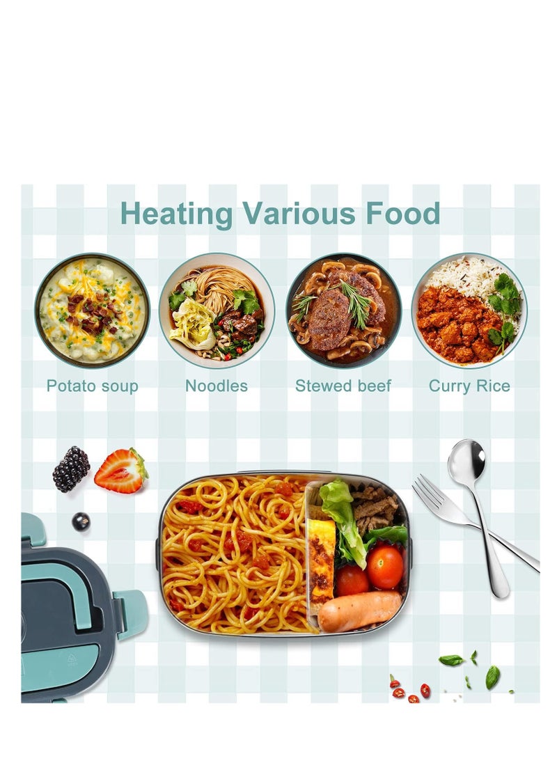 ARCOON - ARCOON Electric Lunch Box Food Heater, 3 in 1 Ultra Quick Heated Lunch Boxes for Adults,  220/12V Portable Food Warmer for Car/Truck/Office With Fork Spoon and Insulated Carry Bag - Image 1