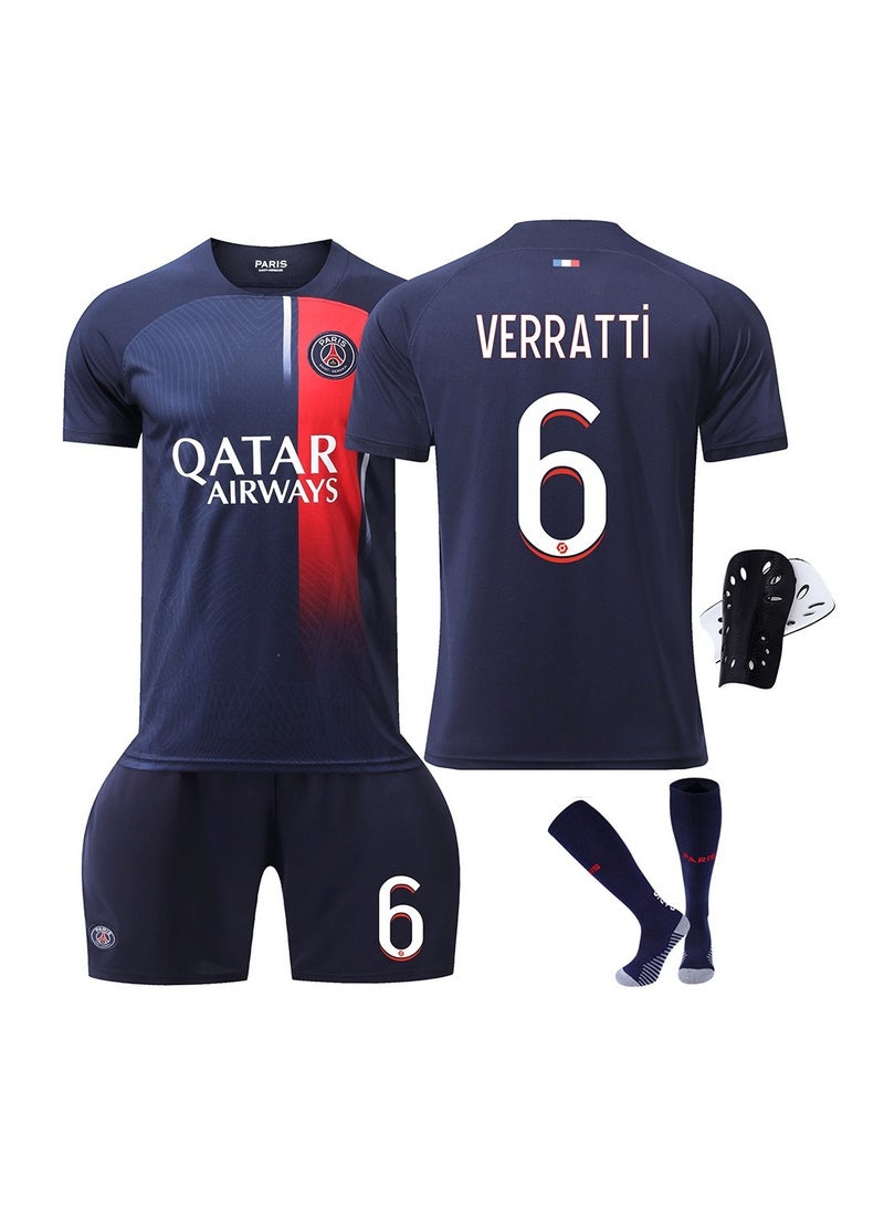 Taiahiro 4-piece set of Paris home No.6 new football jersey - Image 1