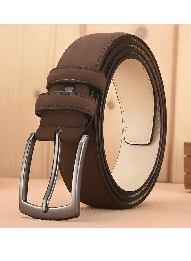 Men's Premium Suede Leather Belt - Men's 35mm Classic Leather Belt - Comfort & Style - Luxury Handcrafted Design Alloy Buckle - Image 2