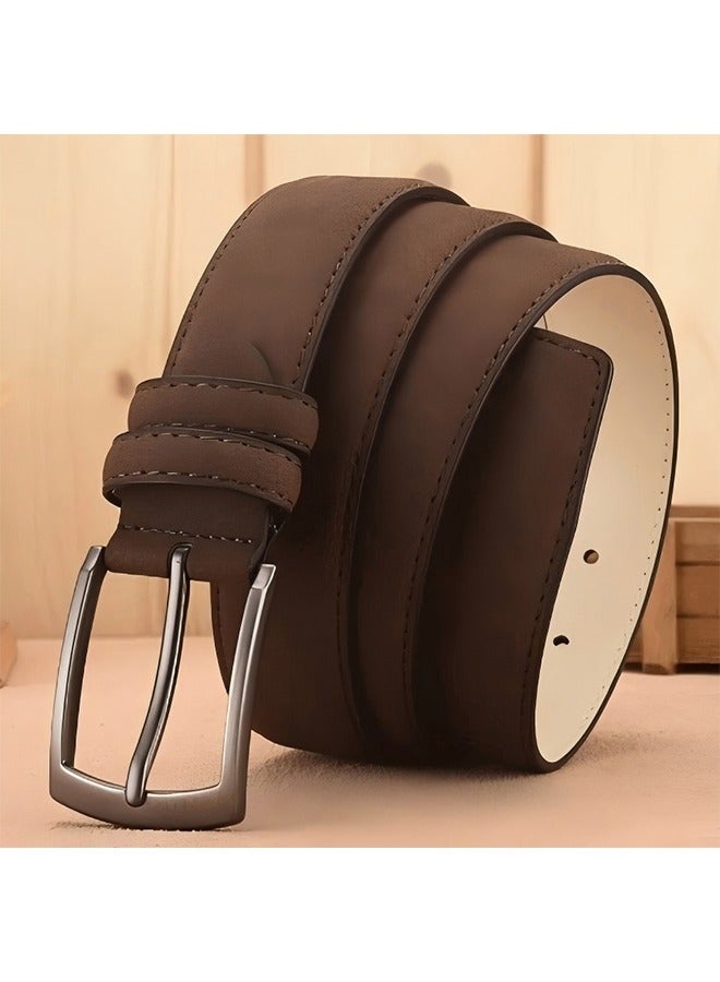 Men's Premium Suede Leather Belt - Men's 35mm Classic Leather Belt - Comfort & Style - Luxury Handcrafted Design Alloy Buckle - Image 3