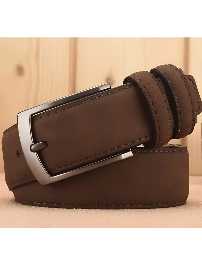 Men's Premium Suede Leather Belt - Men's 35mm Classic Leather Belt - Comfort & Style - Luxury Handcrafted Design Alloy Buckle - Image 4