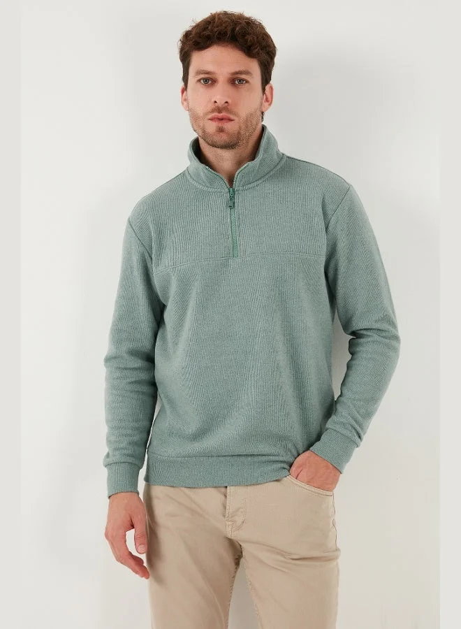 Buratti Buratti Cotton Regular Fit Half Zipper Stand Collar 2-Pack Sweater Men's SWEATER 456112S2