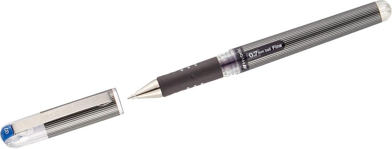 Pentel K227 Hybrid Grip DX Gel Ink Pen - Blue Pack of 12 - Image 2