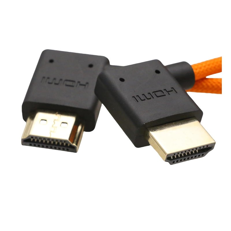 اس زد ار ام سي سي كابل 8K HDMI إلى HDMI فائق السرعة ملفوف مضفر للكاميرا Z Cam E2 Sony FX6 FX9 Canon EOS C70 C300 Portkeys BM5 Atomos Ninjav V Shogun Monitor بزاوية يسرى ويمنى - Image 4