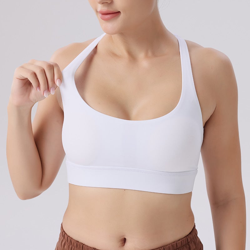 Women''s sports underwear back cross eight yoga bra fitness naked comfortable high elastic yoga clothing - Image 3