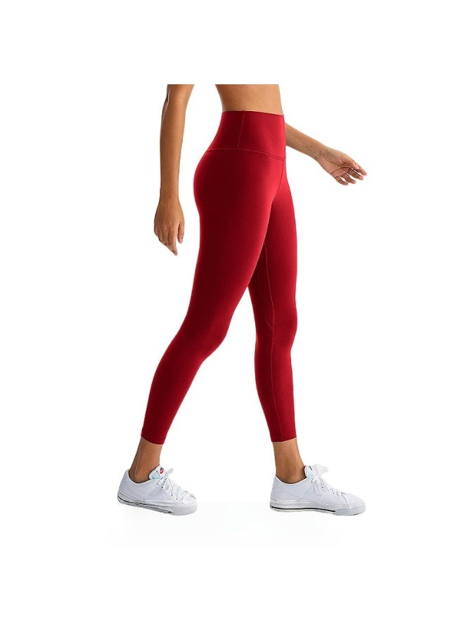 NIBEMINENT Essential/Pure&Plain 7/8 Leggings, High Waisted Compression Soft Pants Workout Athletic Yoga Pants 24" - Image 1