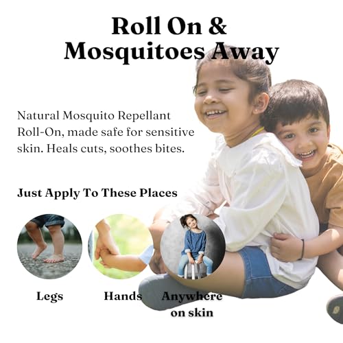 Greenatva Kavach by Greenatva - Mosquito Repellent Roll On, Keeps Mosquitoes Away, Heals Cuts & Soothes Bites, Skin Safe for Kids 2+ years, Adults, DEET Free, Lemongrass, Eucalyptus, Citronella Essential Oil Blend, 10ml per bottle, Lasts more than 60 applications, Plant Based, Organic, Vegan - Image 3