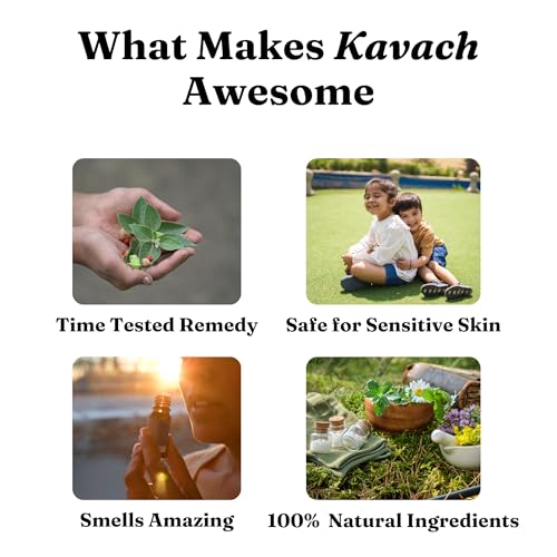 Greenatva Kavach by Greenatva - Mosquito Repellent Roll On, Keeps Mosquitoes Away, Heals Cuts & Soothes Bites, Skin Safe for Kids 2+ years, Adults, DEET Free, Lemongrass, Eucalyptus, Citronella Essential Oil Blend, 10ml per bottle, Lasts more than 60 applications, Plant Based, Organic, Vegan - Image 4