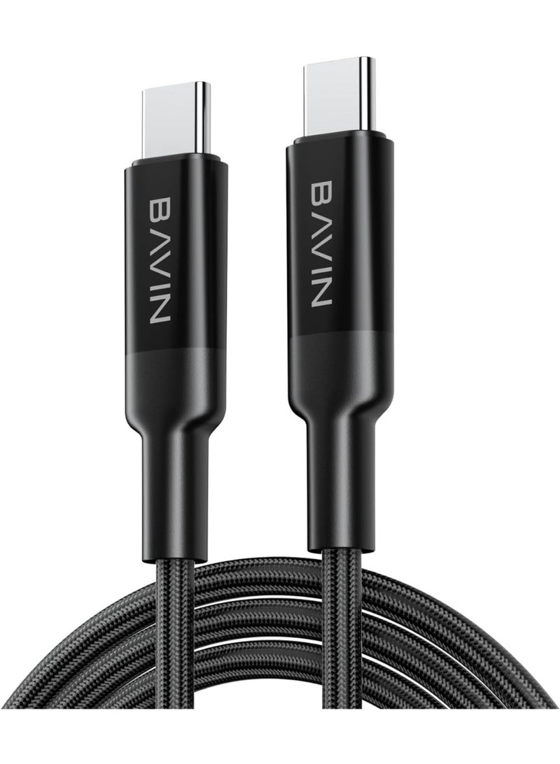 BAVIN CB205 Super Fast Charging 100W 2m Type-C To Type-C Cable - Black - Image 1