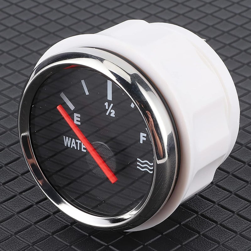 Water Liquid Level Gauge, 2 Inch Dial, High Accuracy, Universal Fit - Durable Stainless Steel, Anti - Vibration Design, Marine and Vehicle Use (Black Dial Silver Cover) - Image 5