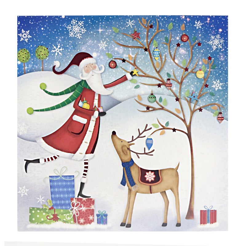 GIFTMAKER Christmas Card Santa & Friends - 12 pcs - Image 2