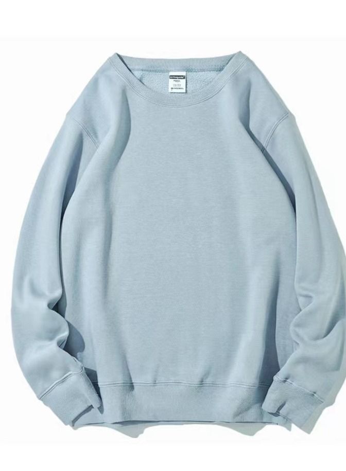 Loquat Simple Solid Color Round Neck Hoodie