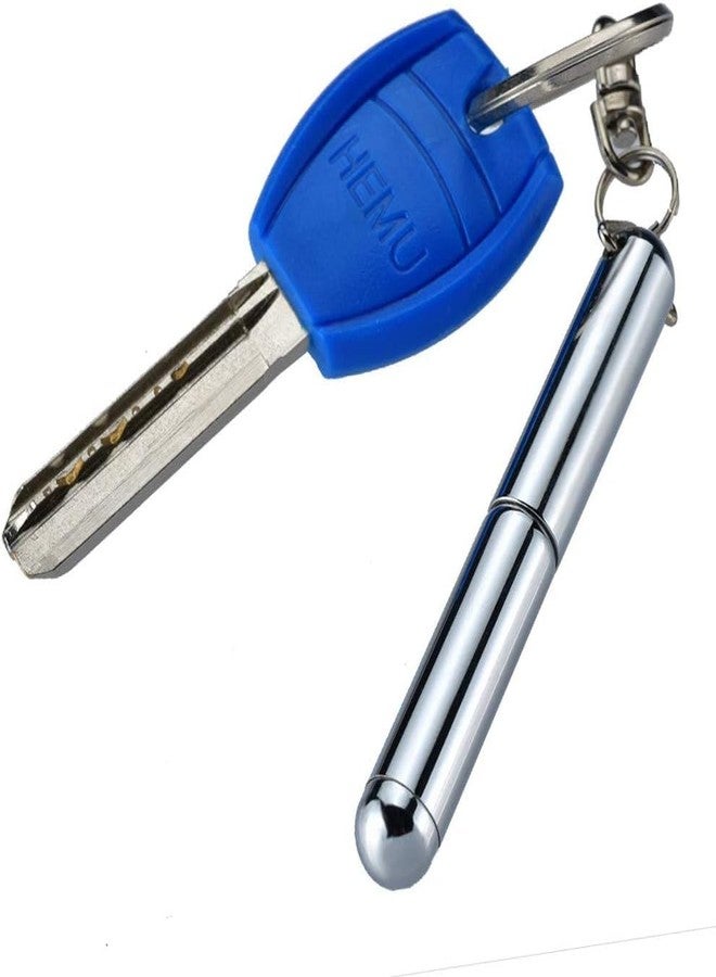 Jizlan 1Pc Retractable Mini Pen, Metal Tool Retractable Pocket Keychain Dad Gadgets, Birthday, Christmas for Students, Office Staff, Construction Workers Car Keychains Office School Supplies - Image 5