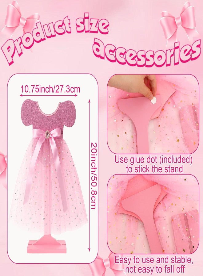 MASTRON 20" Pink Tutu Centerpiece for Baby Shower - 2 Pack Large Pink Luxury Tutu Sequin Double Sided Dress Centerpieces for Girls Baby Shower Birthday Party Table Decorations - Image 3