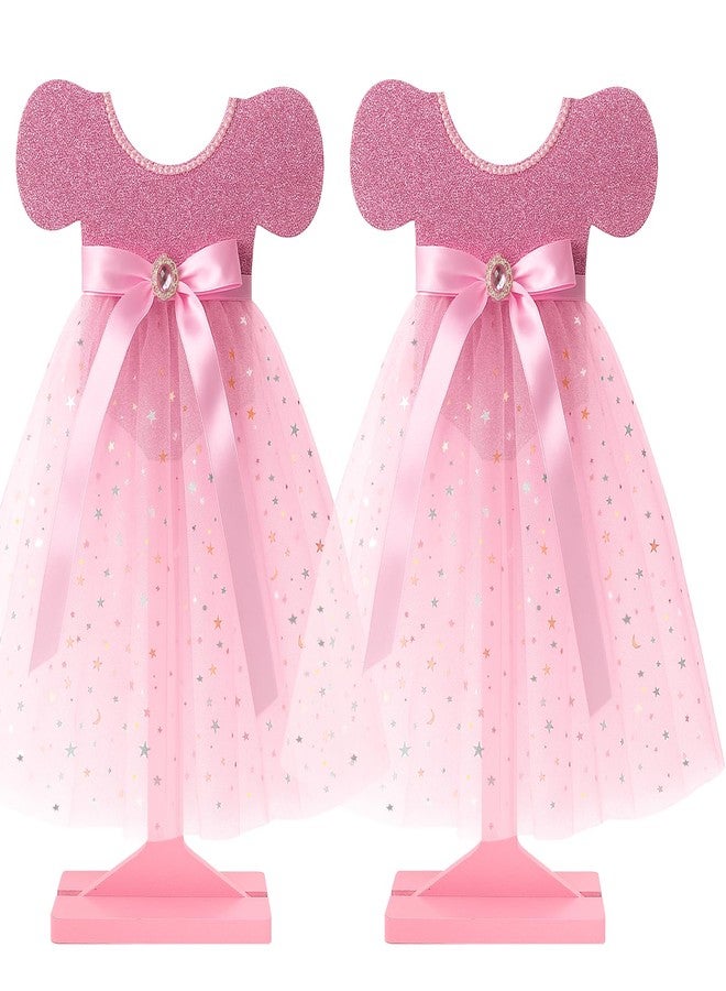 MASTRON 20" Pink Tutu Centerpiece for Baby Shower - 2 Pack Large Pink Luxury Tutu Sequin Double Sided Dress Centerpieces for Girls Baby Shower Birthday Party Table Decorations - Image 1