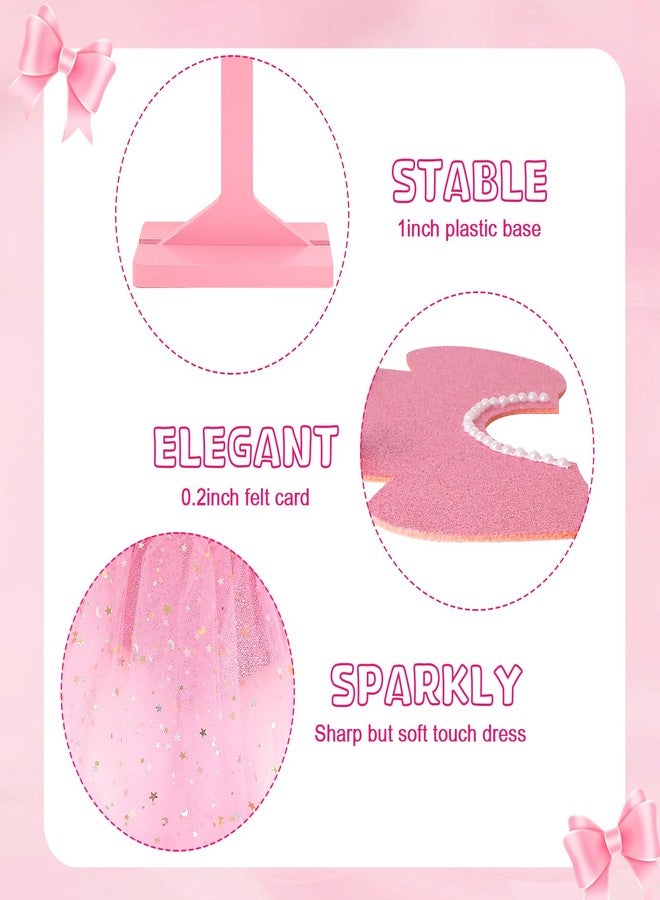 MASTRON 20" Pink Tutu Centerpiece for Baby Shower - 2 Pack Large Pink Luxury Tutu Sequin Double Sided Dress Centerpieces for Girls Baby Shower Birthday Party Table Decorations - Image 4