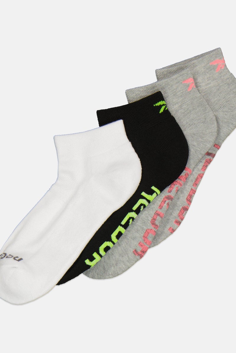 Reebok Women 6 Pairs Brand Logo Quarter Cut Socks, Multicolor  - Image 2