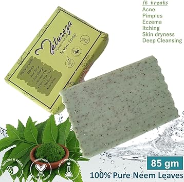 Natureza Organic Neem soap Herbal Handmade Anti acne 90g - Image 4