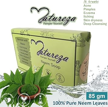 Natureza Organic Neem soap Herbal Handmade Anti acne 90g - Image 5