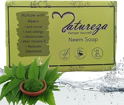 Natureza Organic Neem soap Herbal Handmade Anti acne 90g - Image 1
