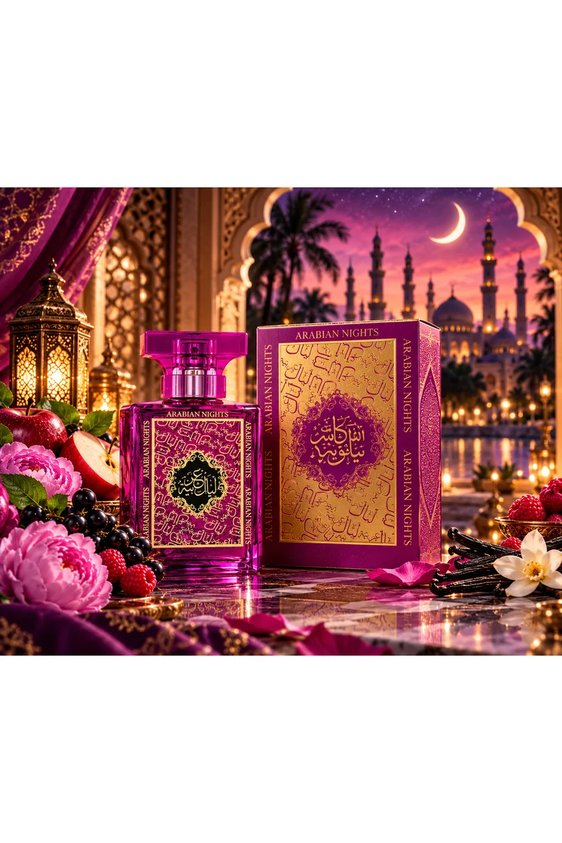 mahabub Arabian Nights Purple Eau De Parfum 100ml | Fruity, Floral & Sweet Fragrance