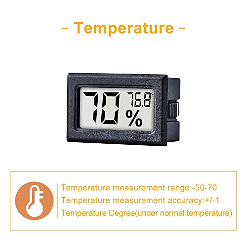 Pgzsy 12 Pack Pgzsy Mini Small Digital Electronic Temperature Humidity Meters Gauge Indoor Thermometer Hygrometer LCD Display Fahrenheit (℉) for Humidors, Greenhouse, Garden - Image 3