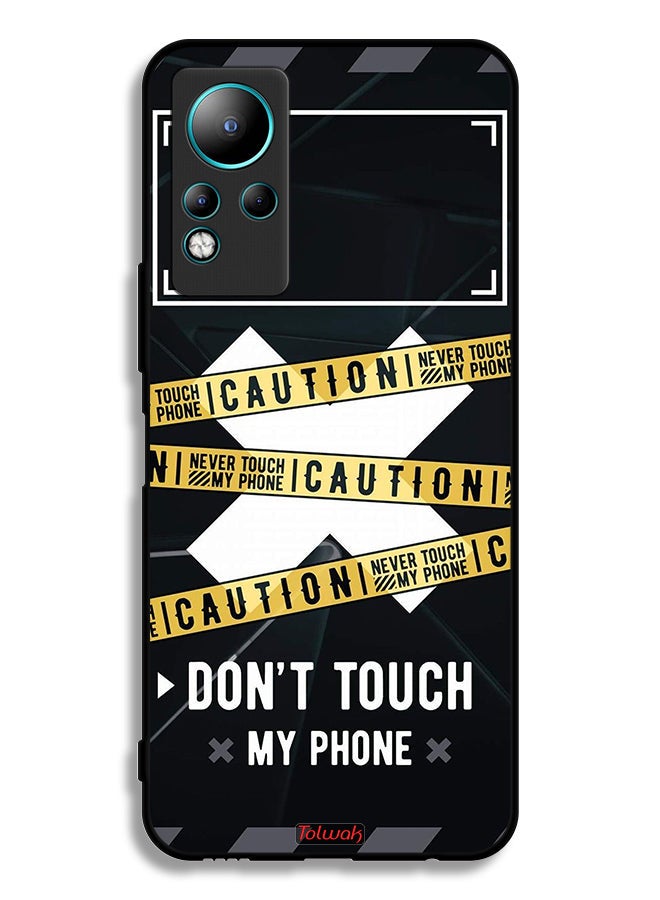 Tolwak Infinix Note 11 Protective Case Cover Caution Never Touch My Phone - Image 2