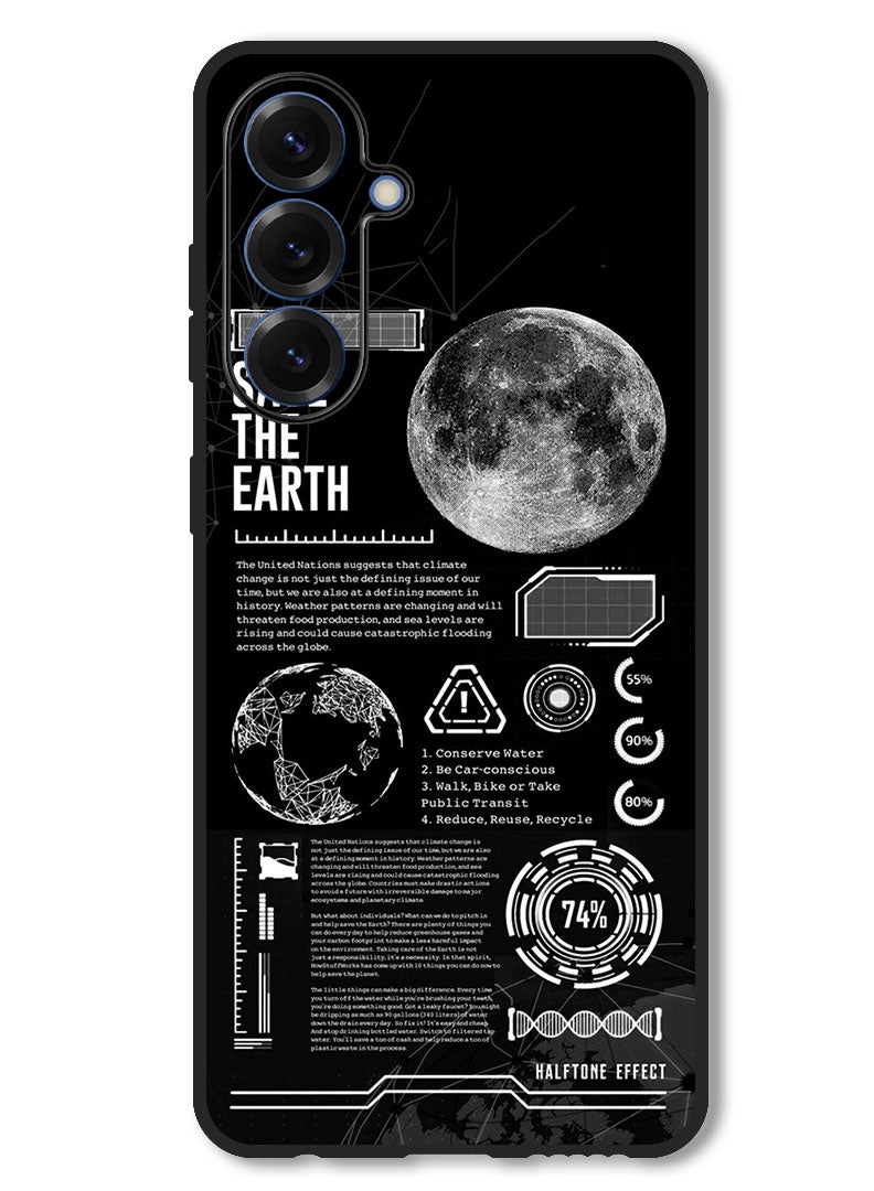 Theodor Case Compatible with Samsung Galaxy A26 Protection Shockproof Bumper Cover Save The Earth - Image 1