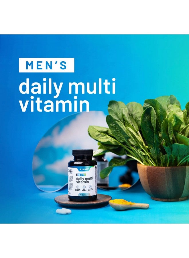 Snap Supplements Men's Multivitamins - Daily Vitamins & Minerals for Men - Vitamin D, B12, Zinc, Herbs & Vitamin C for Energy & Immune Support, Multivitamin for Men, 60 Capsules - Image 2