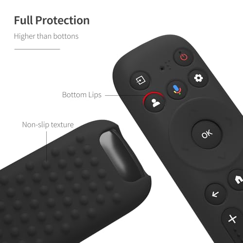 AKSHFETH Silicone Remote Cover for TCL RC813 FMB1/RC923 FMB3 Smart TV Remote Silicone Protective Case for TCL RC813 Remote Control Cover with Lanyard (Black) - Image 3