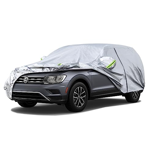 Koukou SUV Car Cover Custom Fit VW Tiguan (2020-2025), Waterproof Car Cover All Weather for Automobiles Outdoor Indoor with Zipper Door, Sun Rain Dust Snow Protection. - Image 1